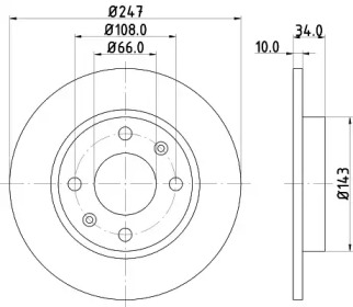 Тормозной диск (HELLA: 8DD 355 100-841)