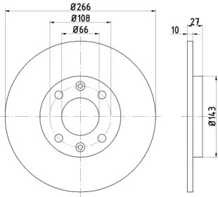 Тормозной диск (HELLA: 8DD 355 100-851)