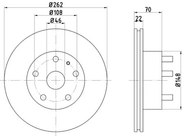 Тормозной диск (HELLA: 8DD 355 100-881)