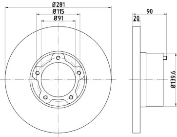 Тормозной диск (HELLA: 8DD 355 100-901)