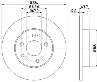 Тормозной диск (HELLA: 8DD 355 100-931)