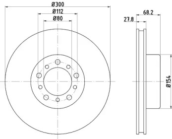 Тормозной диск (HELLA: 8DD 355 126-022)