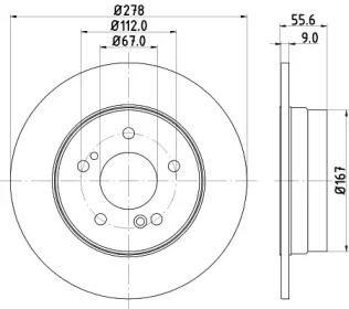 Тормозной диск (HELLA: 8DD 355 124-381)