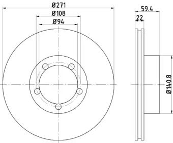 Тормозной диск (HELLA: 8DD 355 101-021)