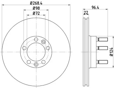 Тормозной диск (HELLA: 8DD 355 101-061)