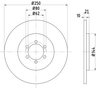 Тормозной диск (HELLA: 8DD 355 101-071)