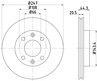 Тормозной диск (HELLA: 8DD 355 101-081)