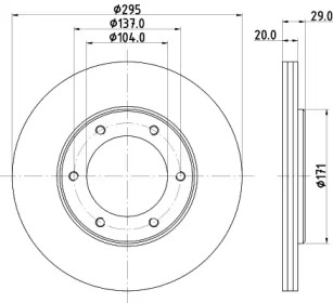 Тормозной диск (HELLA: 8DD 355 101-191)