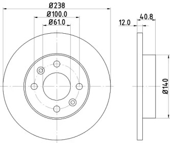 Тормозной диск (HELLA: 8DD 355 101-241)