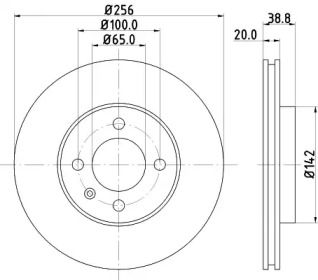 Тормозной диск (HELLA: 8DD 355 123-731)