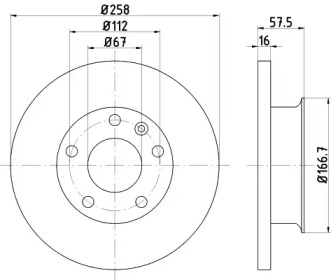 Тормозной диск (HELLA: 8DD 355 101-341)