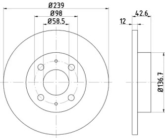 Тормозной диск (HELLA: 8DD 355 101-481)