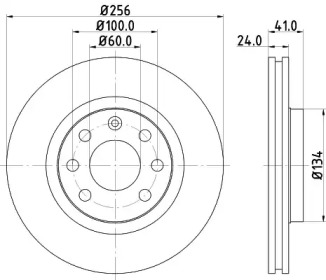 Тормозной диск (HELLA: 8DD 355 101-501)