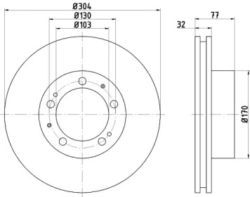 Тормозной диск (HELLA: 8DD 355 101-541)