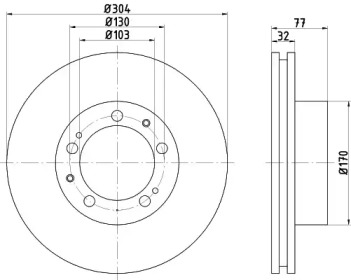 Тормозной диск (HELLA: 8DD 355 101-551)