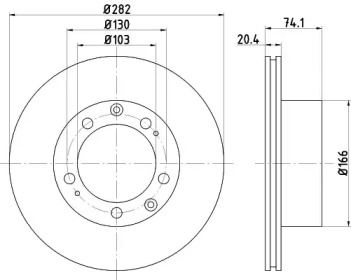 Тормозной диск (HELLA: 8DD 355 101-561)