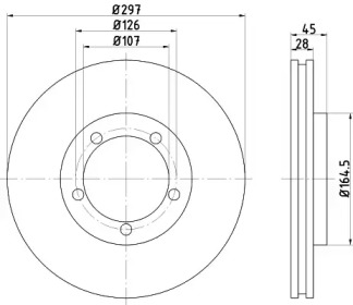 Тормозной диск (HELLA: 8DD 355 101-571)