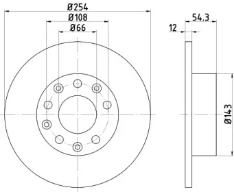 Тормозной диск (HELLA: 8DD 355 101-581)