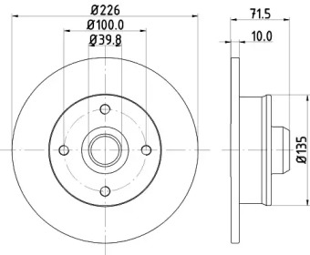 Тормозной диск (HELLA: 8DD 355 124-581)