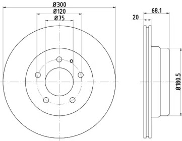 Тормозной диск (HELLA: 8DD 355 101-771)