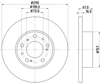 Тормозной диск (HELLA: 8DD 355 101-781)