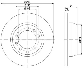 Тормозной диск (HELLA: 8DD 355 101-821)