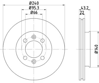 Тормозной диск (HELLA: 8DD 355 101-901)