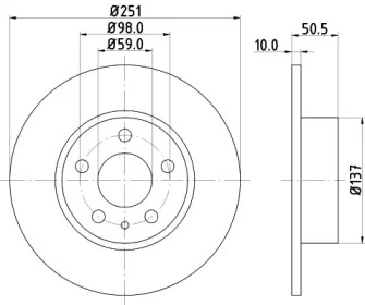 Тормозной диск (HELLA: 8DD 355 124-981)