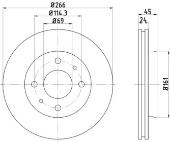 Тормозной диск (HELLA: 8DD 355 102-011)