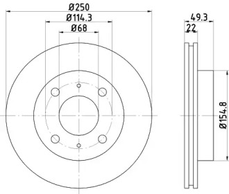 Тормозной диск (HELLA: 8DD 355 102-031)