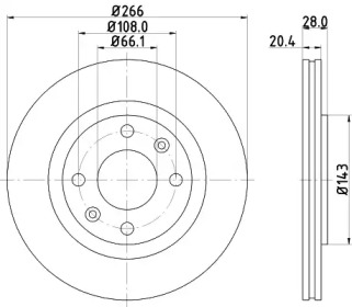 Тормозной диск (HELLA: 8DD 355 123-961)