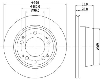 Тормозной диск (HELLA: 8DD 355 102-071)