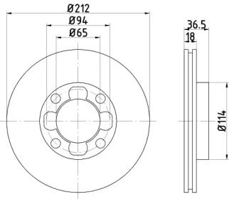 Тормозной диск (HELLA: 8DD 355 102-111)