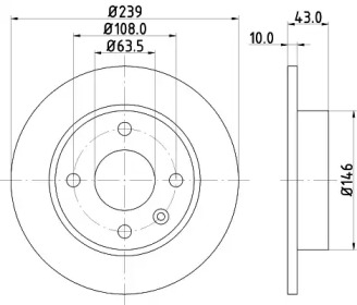 Тормозной диск (HELLA: 8DD 355 102-211)