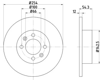 Тормозной диск (HELLA: 8DD 355 102-271)