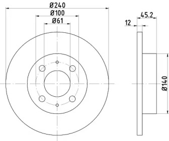 Тормозной диск (HELLA: 8DD 355 102-291)