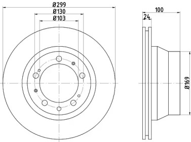 Тормозной диск (HELLA: 8DD 355 102-321)