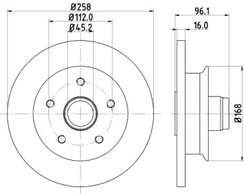 Тормозной диск (HELLA: 8DD 355 102-361)