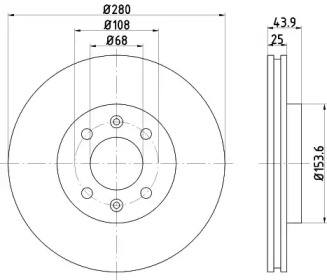 Тормозной диск (HELLA: 8DD 355 102-411)