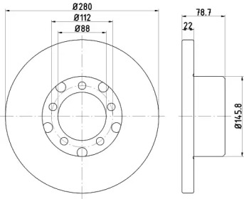 Тормозной диск (HELLA: 8DD 355 102-471)