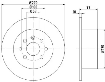 Тормозной диск (HELLA: 8DD 355 102-481)