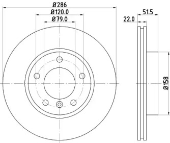 Тормозной диск (HELLA: 8DD 355 123-721)