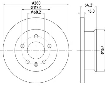 Тормозной диск (HELLA: 8DD 355 102-621)