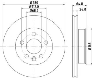 Тормозной диск (HELLA: 8DD 355 122-392)