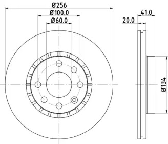 Тормозной диск (HELLA: 8DD 355 127-071)