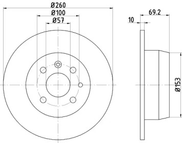 Тормозной диск (HELLA: 8DD 355 102-731)