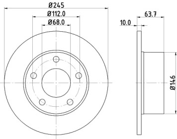 Тормозной диск (HELLA: 8DD 355 125-001)