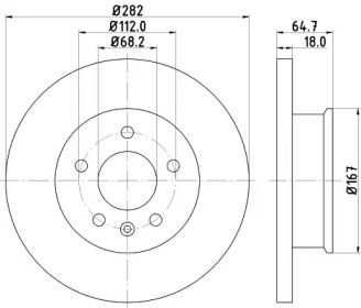 Тормозной диск (HELLA: 8DD 355 102-891)