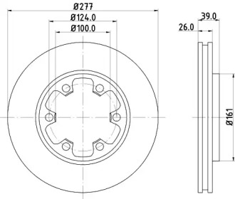 Тормозной диск (HELLA: 8DD 355 102-921)