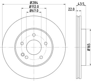 Тормозной диск (HELLA: 8DD 355 123-991)